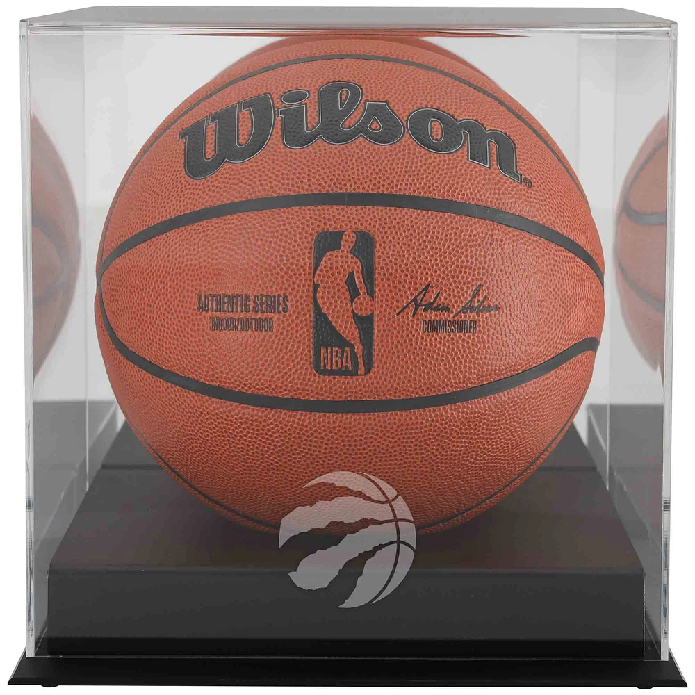 Toronto Raptors Blackbase Team Logo Basketball Display Case with Mirrored Back