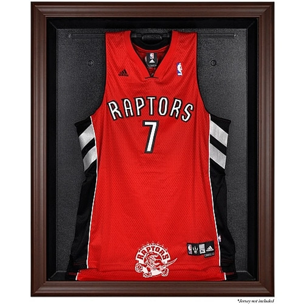 Toronto Raptors Brown Framed Hardwood Classics 1995 - 2015 Logo Jersey Display Case