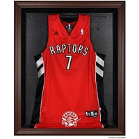Toronto Raptors Brown Framed Hardwood Classics 1995 - 2015 Logo Jersey Display Case