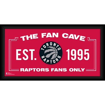 Toronto Raptors Framed 10" x 20" Fan Cave Collage