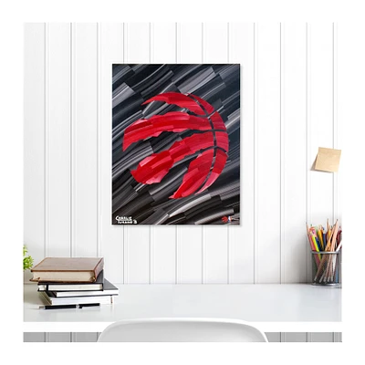 Impression giclée embellie des Raptors de Toronto 16" x 20" par Charlie Turano III
