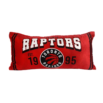 Oreiller de corps avec logo de l'équipe des Raptors de Toronto 18'' x 36''