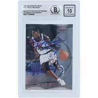 Tracy McGrady Toronto Raptors a autographié la carte de recrue numéro 111 Beckett de Bowman's Best 1997-98 authentifiée par les fanatiques de Beckett avec l'inscription « HOF 17 »