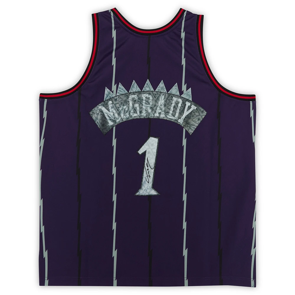 Tracy McGrady Toronto Raptors Autographed Purple Mitchell & Ness 75th Anniversary Swingman Jersey