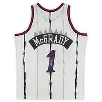 Maillot Swingman Mitchell & Ness autographié par Tracy McGrady des Toronto Raptors en blanc 1998