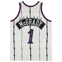 Tracy McGrady White Toronto Raptors Autographed Mitchell & Ness 1998 Authentic Jersey with "HOF 17" Inscription