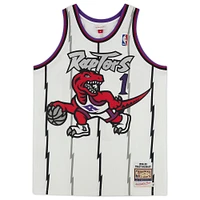 Tracy McGrady White Toronto Raptors Autographed Mitchell & Ness 1998 Authentic Jersey with "HOF 17" Inscription