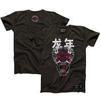 T-shirt unisexe Hyperfly Heather Black Toronto Raptors Année du Dragon Collection Nouvel An lunaire