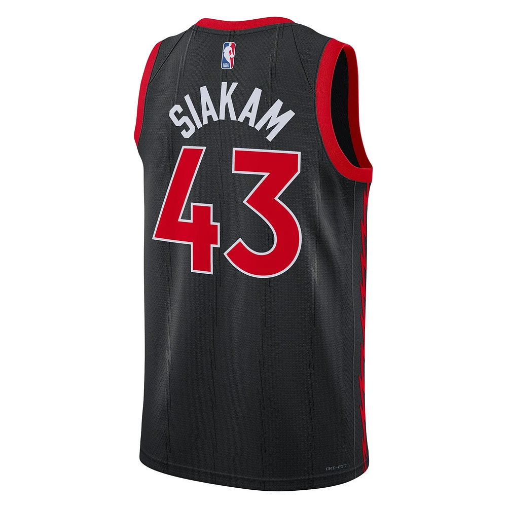 Unisex Jordan Brand Pascal Siakam Black Toronto Raptors Swingman Jersey - Statement Edition