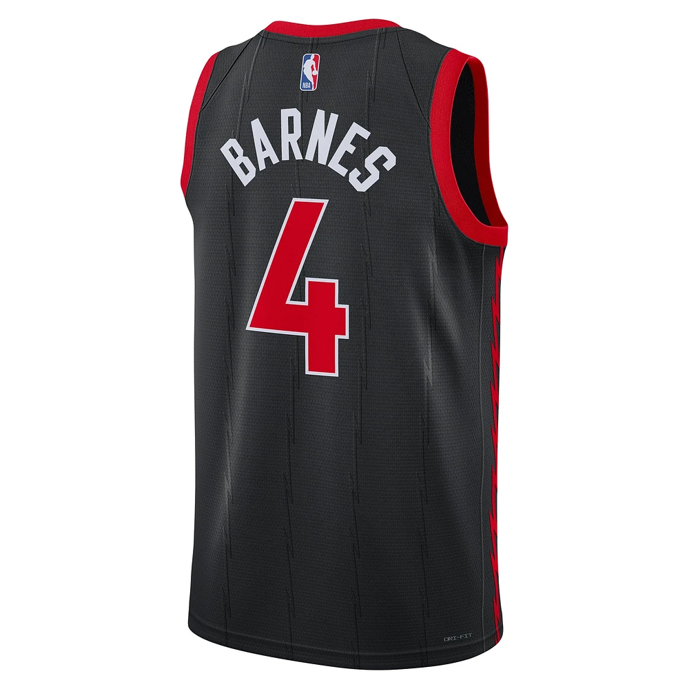 Unisexe Jordan Brand Scottie Barnes Noir Toronto Raptors Swingman Jersey - Statement Edition