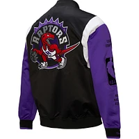 Unisex Mitchell & Ness Black Toronto Raptors Vintage Team Origins Satin Full-Snap Jacket