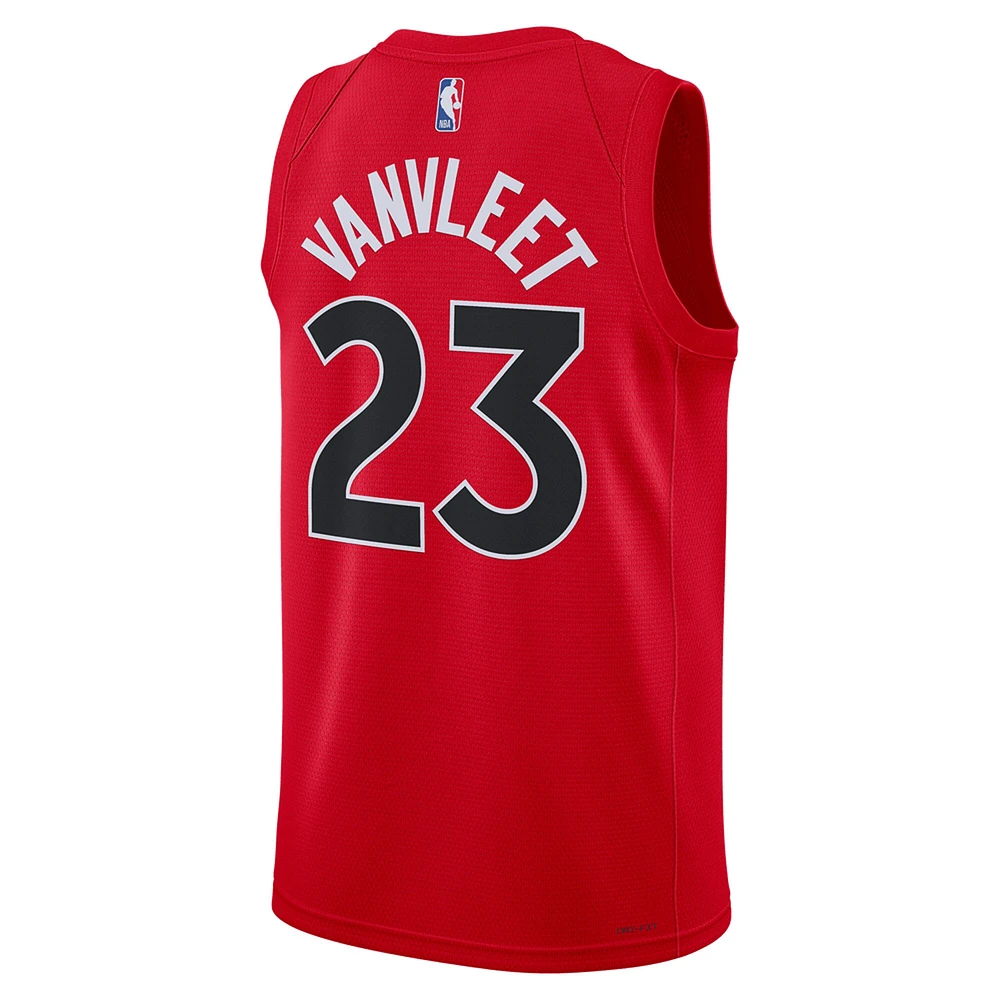 Maillot unisexe Nike Fred VanVleet rouge Toronto Raptors Swingman - Édition Icon