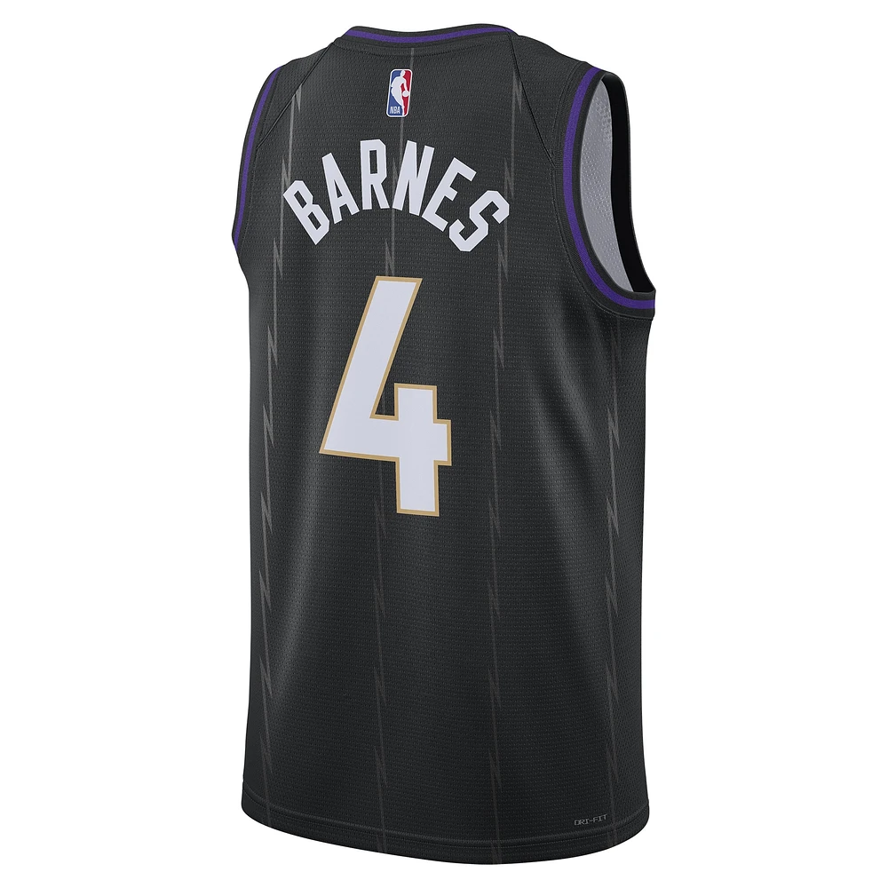 Maillot de joueur Nike Scottie Barnes noir unisexe Toronto Raptors 2024/25 Swingman - Édition City