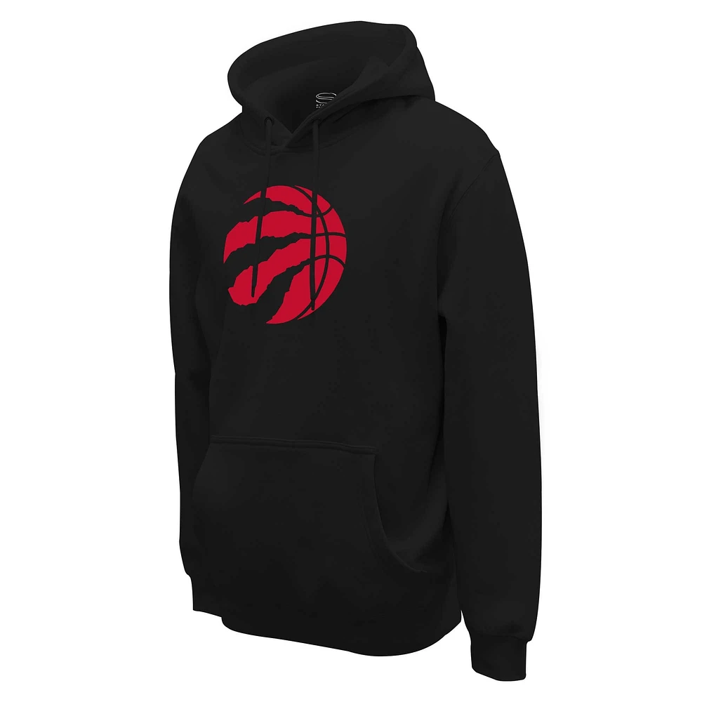 Unisex Stadium Essentials  Black Toronto Raptors Primary Logo Pullover Hoodie