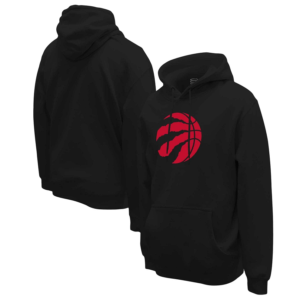 Unisex Stadium Essentials  Black Toronto Raptors Primary Logo Pullover Hoodie