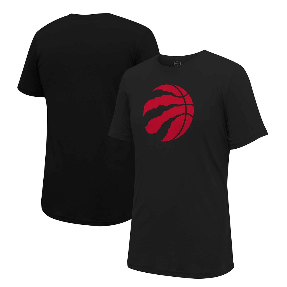 T-shirt unisexe Stadium Essentials noir avec logo principal des Raptors de Toronto