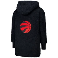 Unisex the Best Lounger World By Jill Martin Black Toronto Raptors Oversized Open-Front Hoodie Sweater