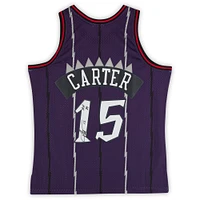 Vince Carter Toronto Raptors Autographed Mitchell & Ness Dark Purple 1998-99 Swingman Jersey with "HOF 24" Inscription