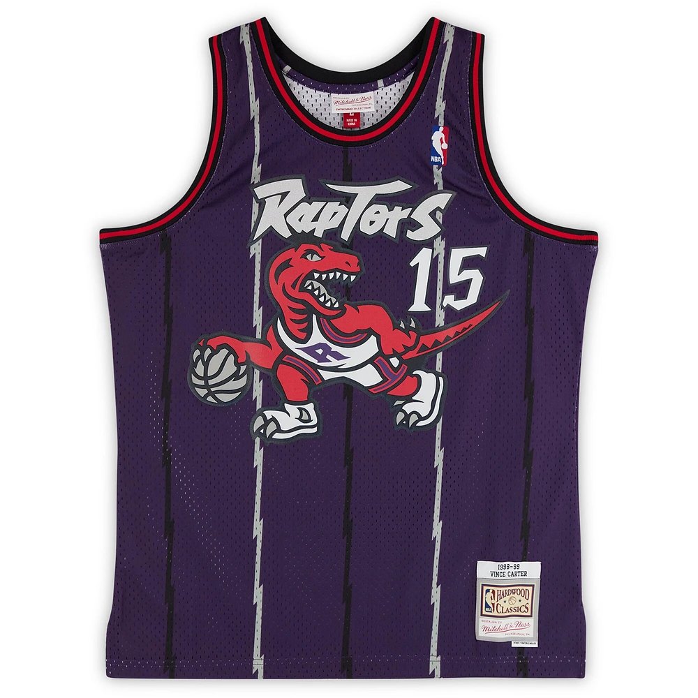 Vince Carter Toronto Raptors Autographed Mitchell & Ness Dark Purple 1998-99 Swingman Jersey with "HOF 24" Inscription