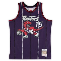 Vince Carter Toronto Raptors Autographed Mitchell & Ness Dark Purple 1998-99 Swingman Jersey with "HOF 24" Inscription