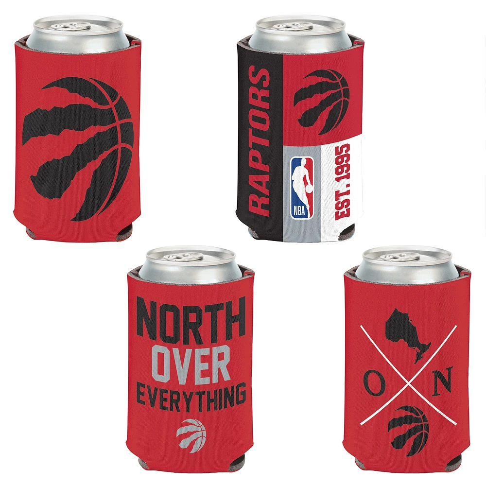 WinCraft Toronto Raptors, paquet de 4, 12 oz. Ensemble refroidisseur de canettes