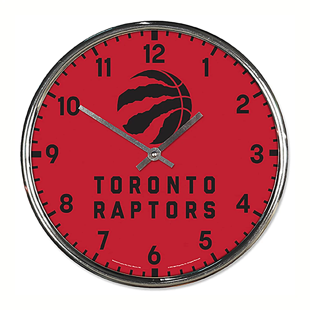 Horloge murale chromée WinCraft Toronto Raptors