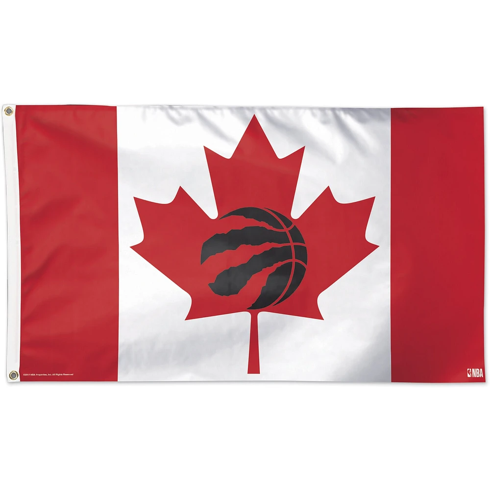 Drapeau à logo d'équipe de luxe simple face des Raptors de Toronto de WinCraft de 3 pi x 5 pi