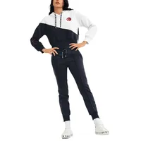 Chandail Bobbi Colorblock des Toronto Raptors DKNY Sport pour femmes, blanc/noir - à capuchon