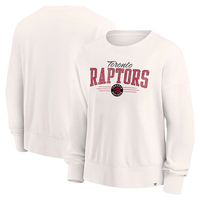 Women's Fanatics Cream Toronto Raptors Close the Game Pullover Sweatshirt