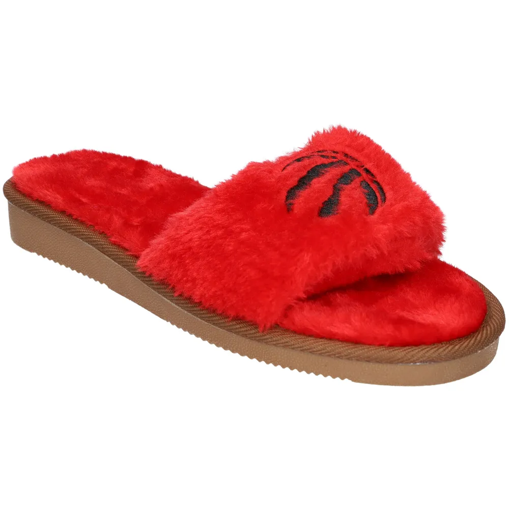Lids Toronto Raptors FOCO Faux Fur Slide Slippers | Mall