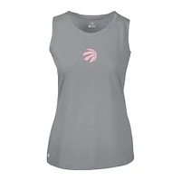 Women's Levelwear  Gray Toronto Raptors Mother's Day Macy Core Logo Tank Top