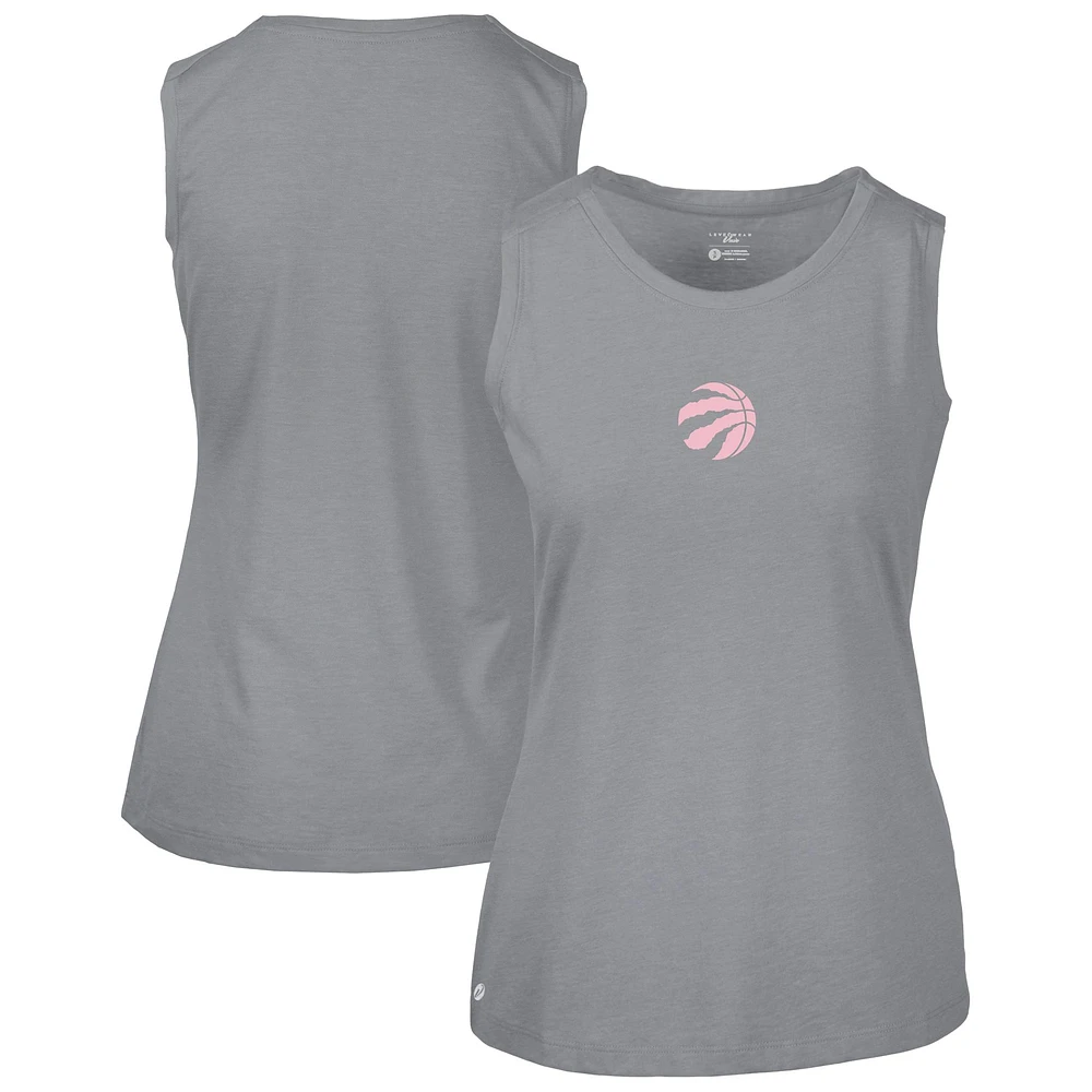 Women's Levelwear Gray Toronto Raptors Mother's Day Macy Core Logo Tank Top