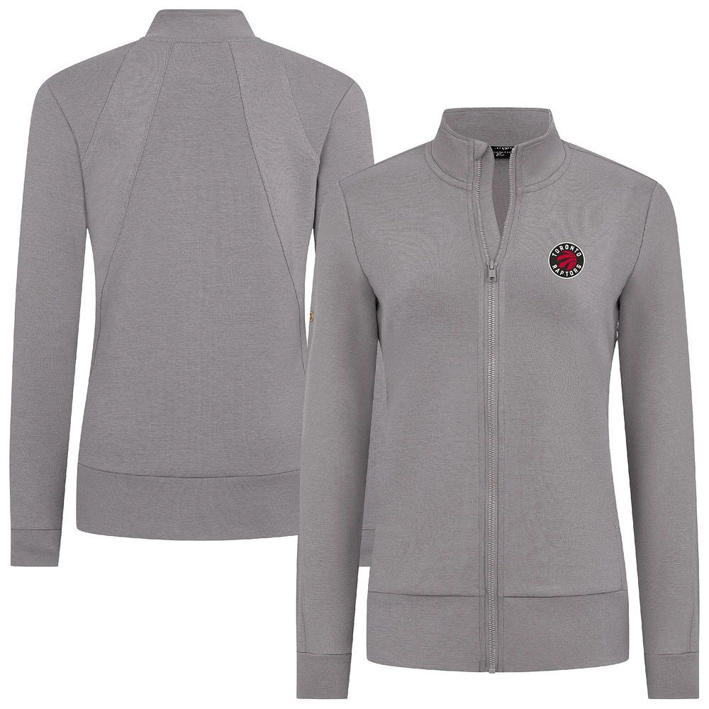 Women's Levelwear Gray Toronto Raptors Shine Full-Zip Jacket