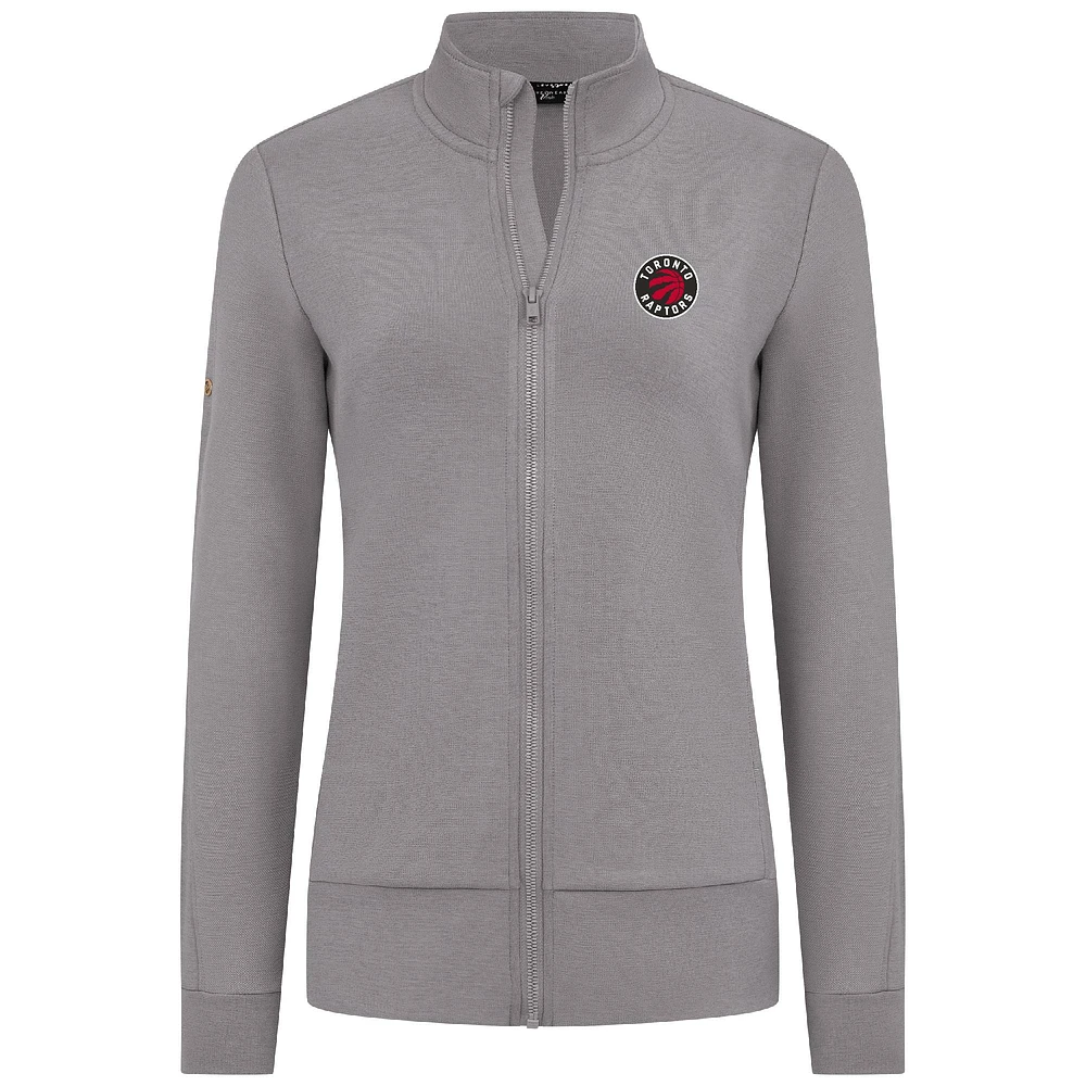 Women's Levelwear Gray Toronto Raptors Shine Full-Zip Jacket