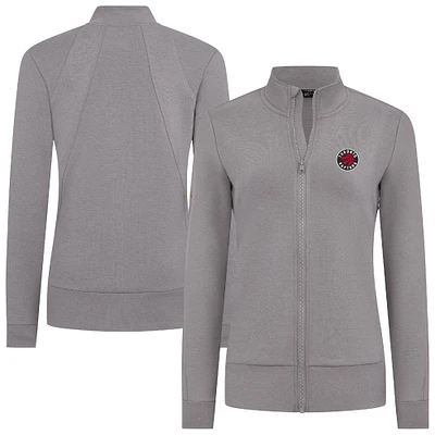 Women's Levelwear Gray Toronto Raptors Shine Full-Zip Jacket