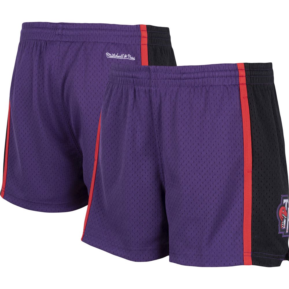 Women's Mitchell & Ness Purple Toronto Raptors Hardwood Classics Jump Shot - Shorts