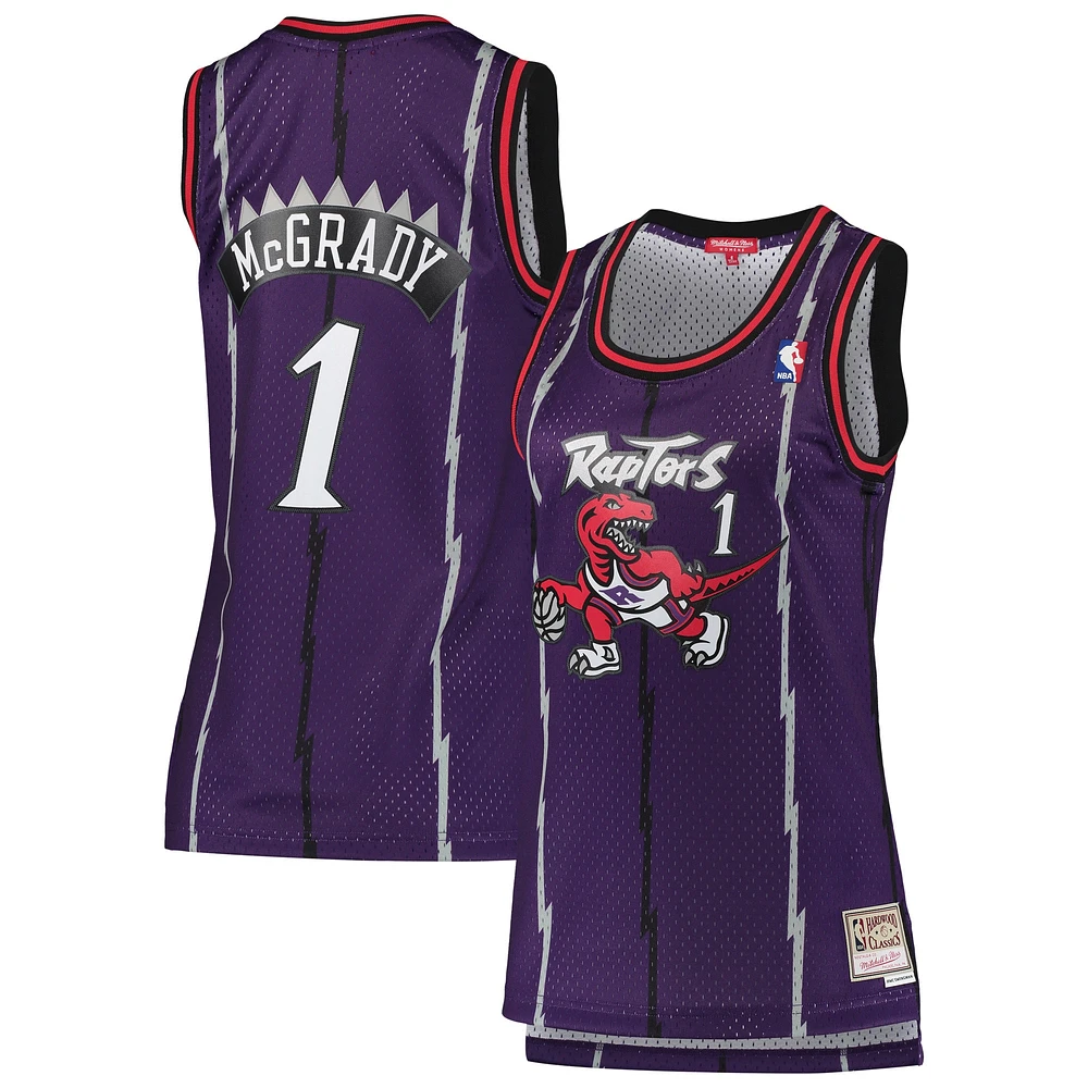 Maillot Swingman Mitchell & Ness Tracy McGrady violet Toronto Raptors 1998/99 Hardwood Classics pour femme