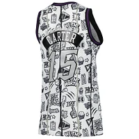 Women's Mitchell & Ness Vince Carter White Toronto Raptors 1998 Doodle Swingman Jersey