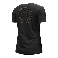 T-shirt à col en V New Era Toronto Raptors 2022/23 City Edition pour femme, noir