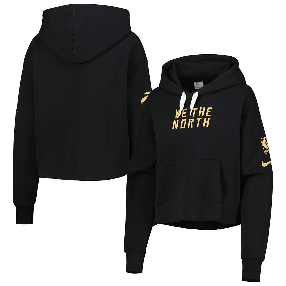 Women's Nike Black Toronto Raptors 2022/23 City Edition Courtside Pullover Hoodie