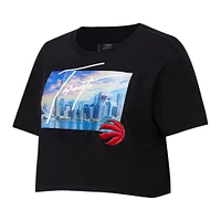 T-shirt boxy Pro Standard Toronto Raptors Cityscape noir pour femme