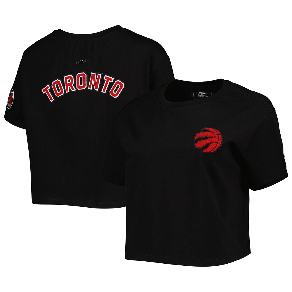 T-shirt carré Pro Standard Toronto Raptors Classics pour femme, noir