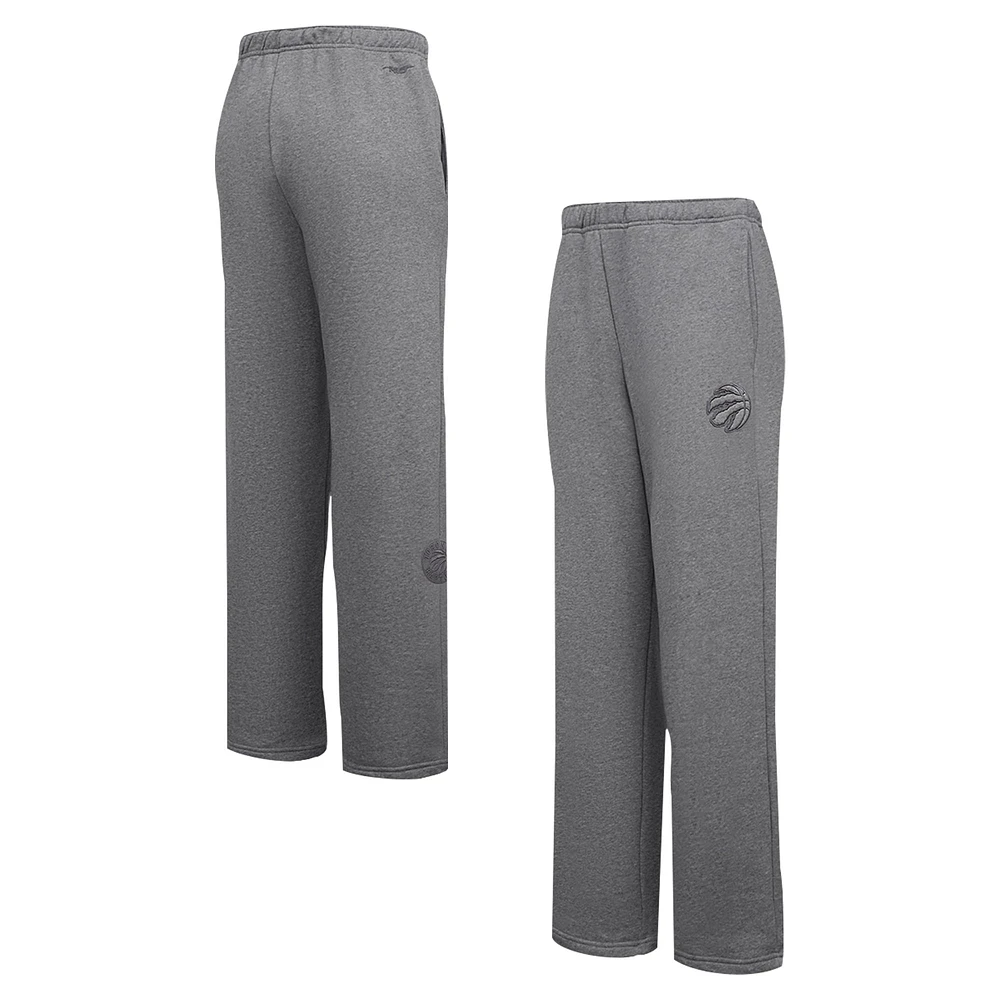 Pantalon de survêtement en polaire neutre à jambe droite Pro Standard gris des Raptors Toronto pour femmes