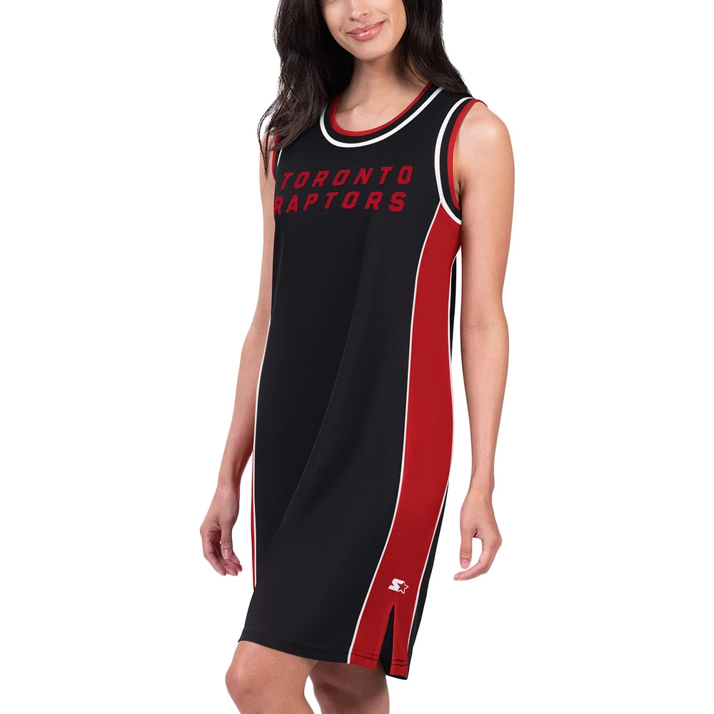 Women's Starter Black Toronto Raptors Slam Dunk Tank Sneaker Dress