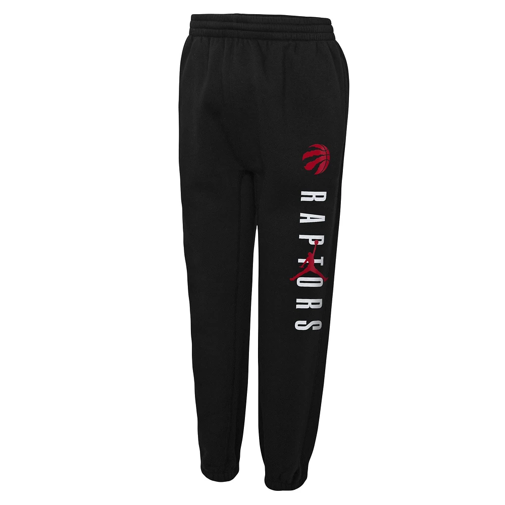 Youth Jordan Brand Black Toronto Raptors Courtside Statement Edition Fleece Pants