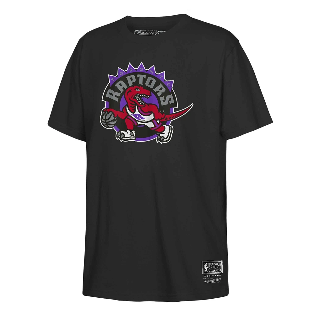 T-shirt noir avec logo rétro Mitchell & Ness pour jeunes des Raptors de Toronto Hardwood Classics