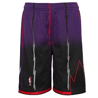 Youth Mitchell & Ness Purple/Black Toronto Raptors 1998/99 Hardwood Classics Fadeaway Reload 3.0 Swingman Shorts