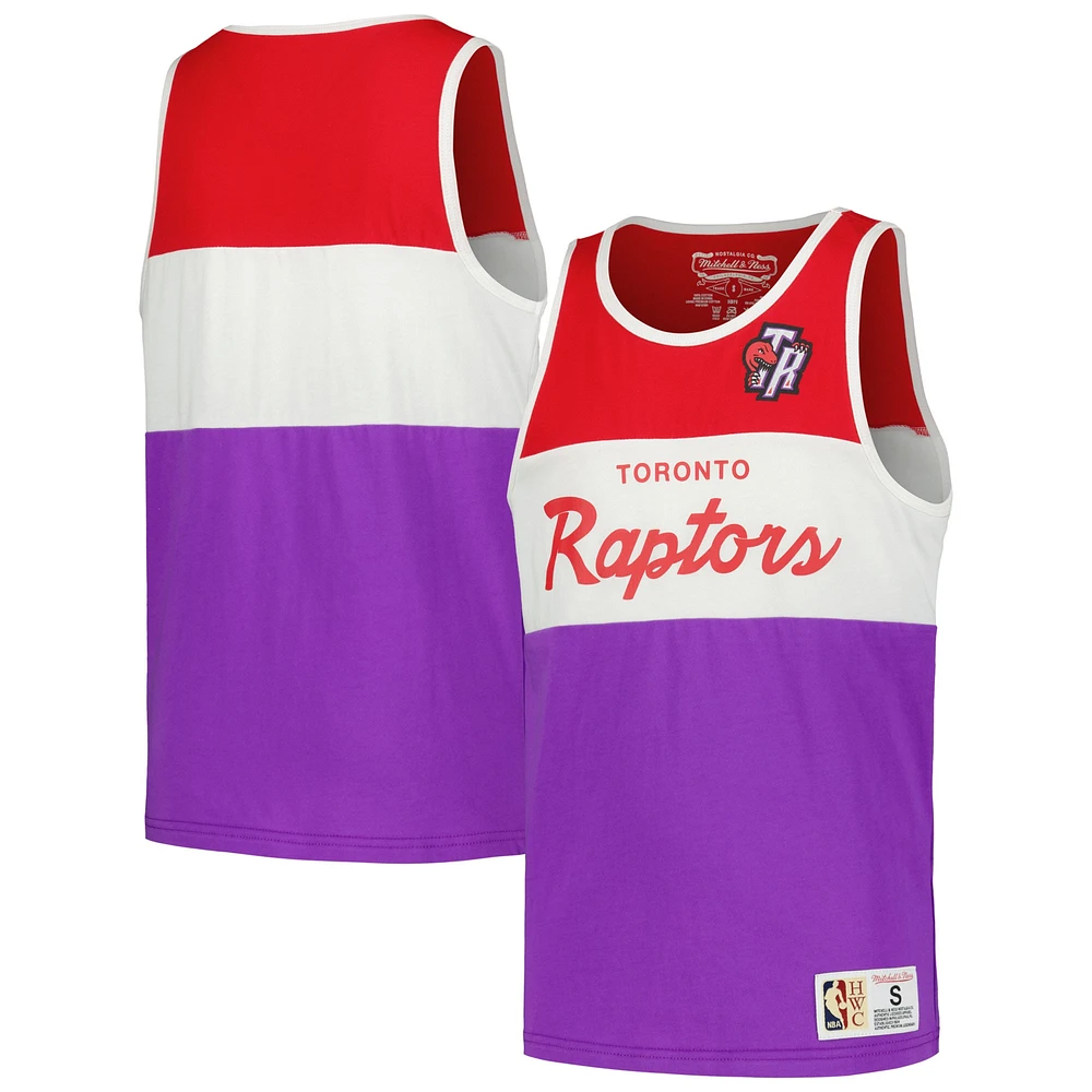 Youth Mitchell & Ness Purple Toronto Raptors Hardwood Classics Special Script Tank Top