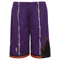 Youth Mitchell & Ness Purple Toronto Raptors Hardwood Classics Swingman Shorts