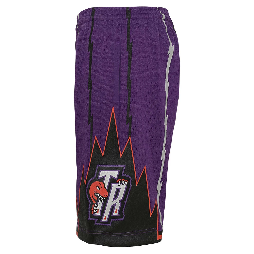 Youth Mitchell & Ness Purple Toronto Raptors Hardwood Classics Swingman Shorts